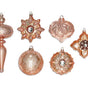 4"- 8" Royal Pink Glass Assorted Ornament