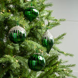 4" Shiny Green Glass Assorted Ornament
