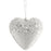 4" Silver Heart & Ball Glitter Ornament 2 Assorted