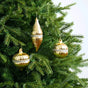 3" Gold Jeweled Assorted Glass Ornament