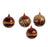 4" Red & Gold with Glitter Assorted Glass Ornament