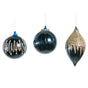 4" Blue Shiny Beaded Assorted Ornament