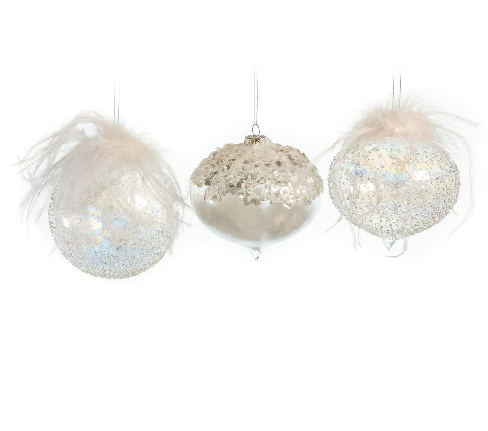 5" Crystal Decorative Feather Assorted Ornament