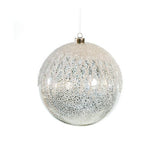 8" Glitter Lattice Glass Ball Ornament
