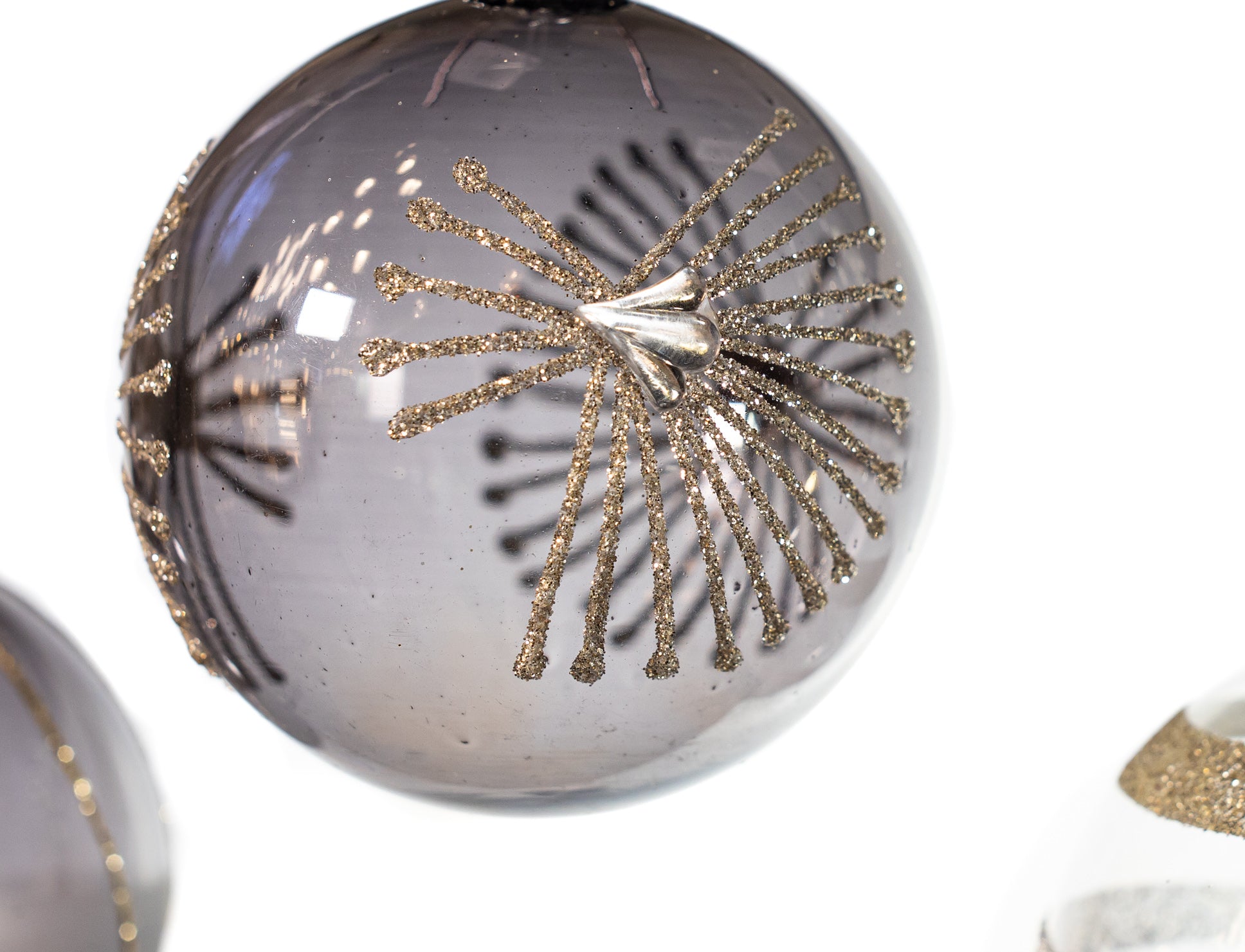 3" Night Blue Decorative Glass Ornament Assorted