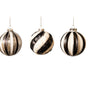 3" Black & White Assorted Glass Ornament