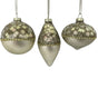 3" Champagne Beaded Assorted Ornament