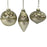 3" Champagne Beaded Assorted Glass Ornament