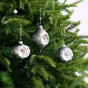 3-5" Retro Silver Assorted Glass Ornament
