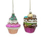 4" Layered Cupcake Assorted Ornament