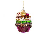 4" Layered Cupcake Assorted Ornament