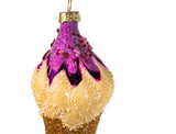 6" Multi Color Ice Cream Cones Assorted Glass Ornament