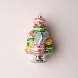 6" Macaroons On A Plate Glass Ornament