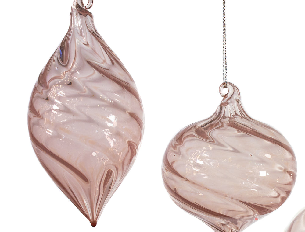 3" Pink Swirl Assorted Ornament