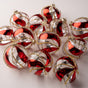 4" Red & Gold Striped Glass Assorted Ornament