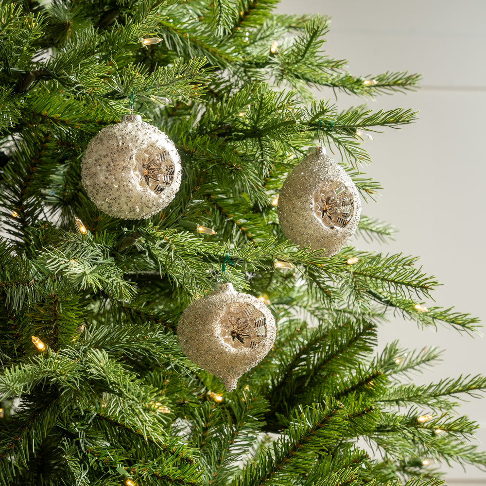 4" Silver Decorative Assorted Ornament