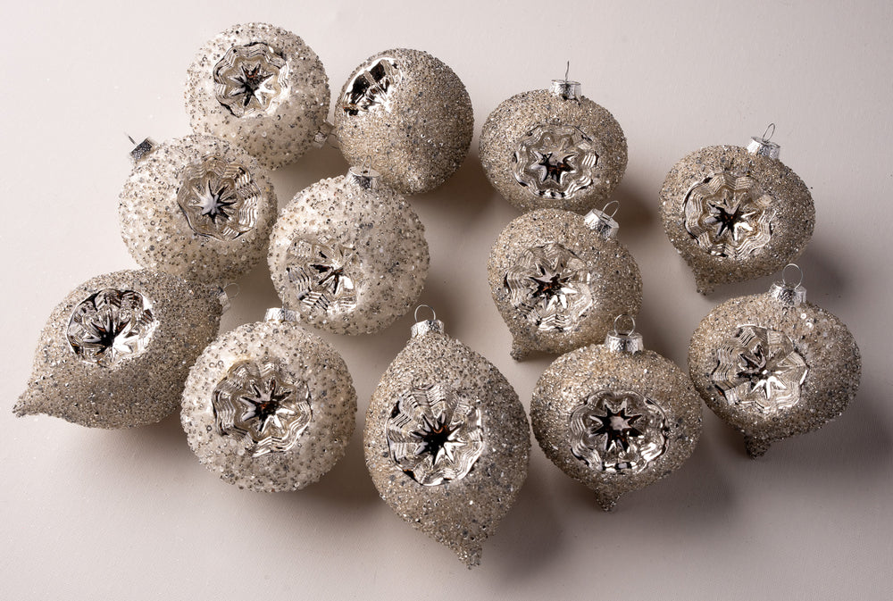 4" Silver Decorative Assorted Ornament