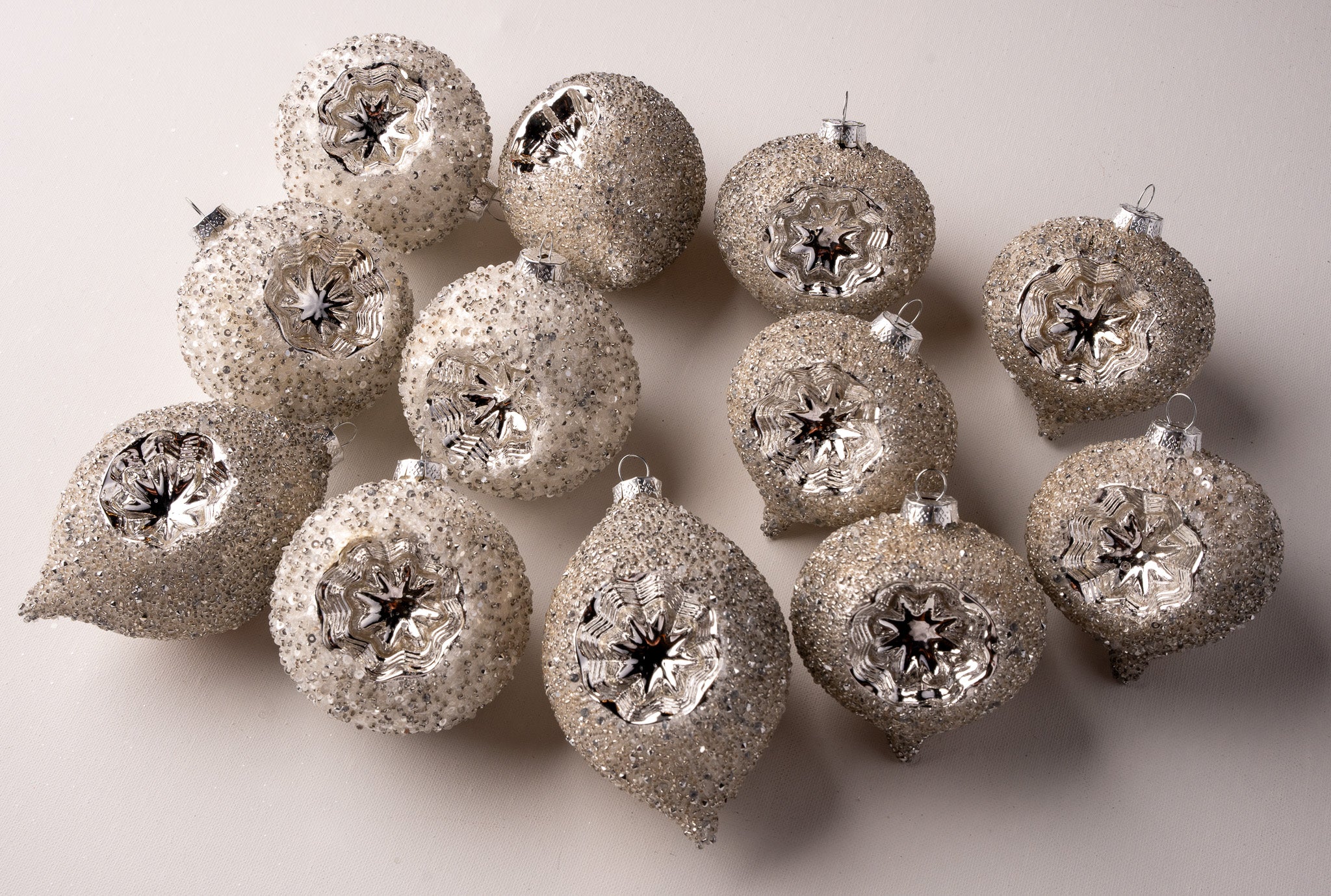 4" Silver Decorative Assorted Ornament