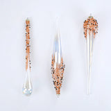 12" Cellini Beaded Clear Finial Assorted