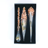12" Cellini Beaded Clear Finial Assorted