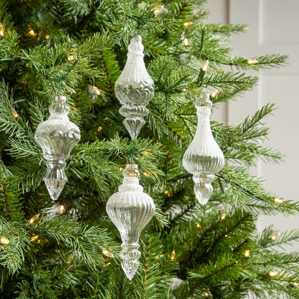 6" Winter Frost Assorted Finial Ornament