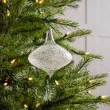 5" Iridescent Glass Beaded Finial Ornament