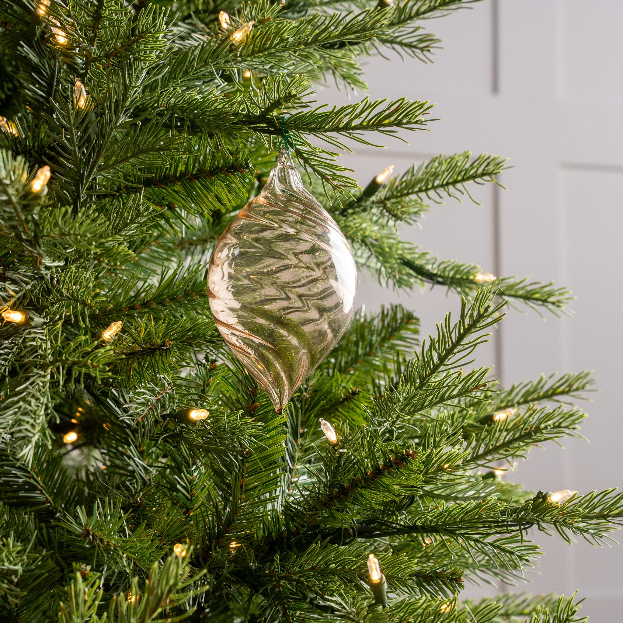 6" Gold Glass Finial Ornament