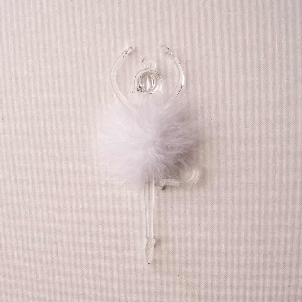 6" Feathered Ballerina Ornament
