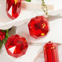 4" - 5" Red Glitter Jewel Ornament Assorted