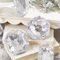 4" - 5" Silver Glitter Jewel Ornament Assorted