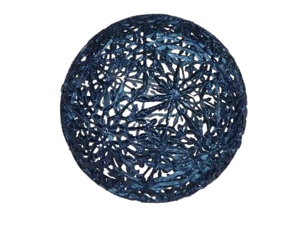 8" Glitter Matte Snowflake Ball Ornament