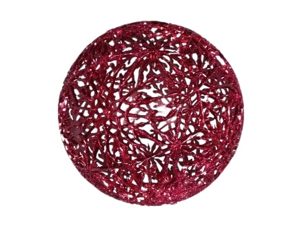 8" Glitter Matte Snowflake Ball Ornament
