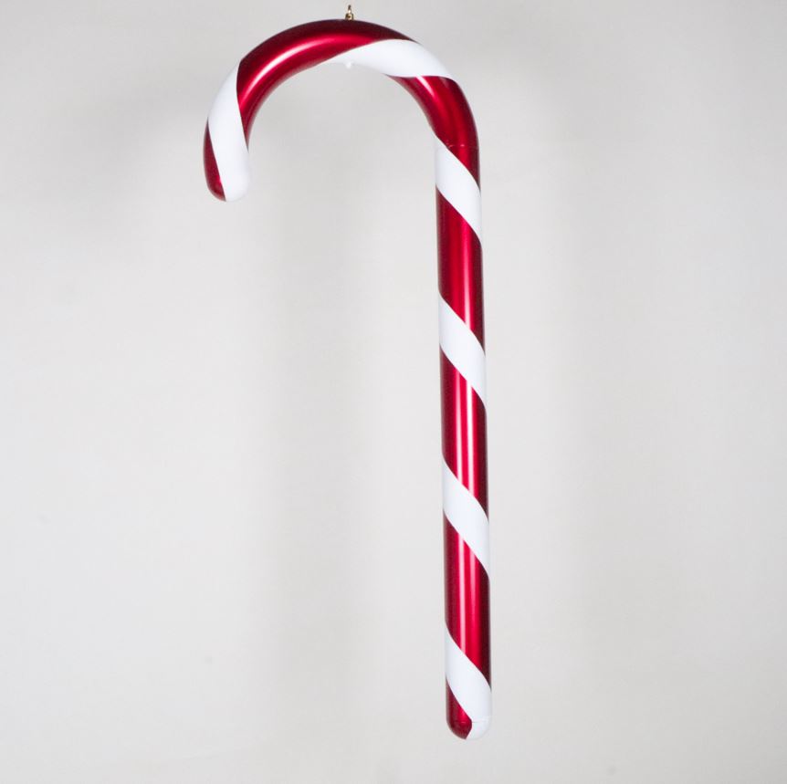 4 FT Red & White Glitter Candy Cane