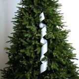 32" Silver Glitter Finial Swirl Ornament