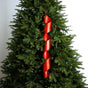 32" Red Glitter Finial Swirl Ornament