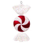 18.5" Red & White Candy Ornament With Glitter & Sprinkles