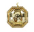 6" Champagne Glitter Jewel Ornament