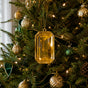 8" Gold Glitter Jewel Ornament