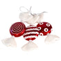 7" Red & White Flat Candy Ornament