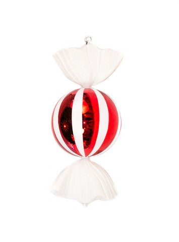 18.5" Large Red & White Candy Wrap Ornament