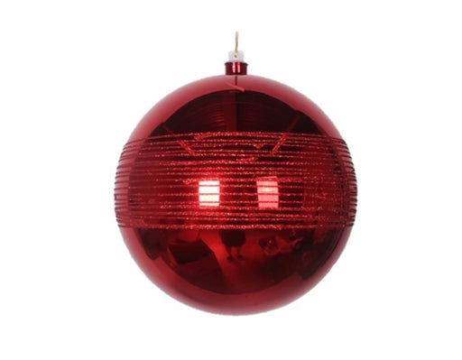 250MM Red Shatterproof Glitter Shiny Ball