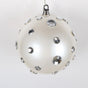 8" White Jewel Ball Ornament
