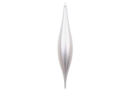 13" Shatterproof Matte & Glitter Drop Finial Ornament