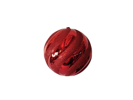 10" Spiral Shiny Ball Ornament