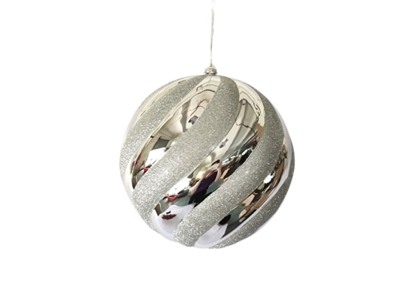 250MM Shiny Spiral Ball Ornament