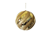 10" Spiral Shiny Ball Ornament