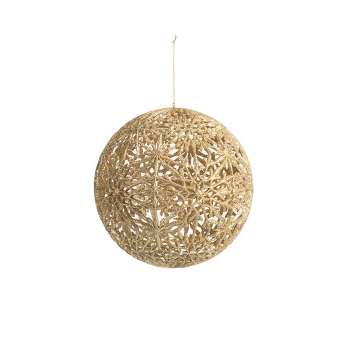 6" Glitter Snowflake Ball Ornament