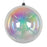 6" Clear Iridescent Ball Ornament
