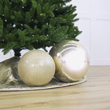 12" Champagne Glitter Ball Ornament