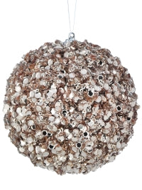 3" Champagne Sequin Ball Ornament